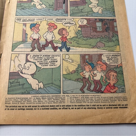 Casper’s Ghostland & All His Friends Giant Harvey Comics Nov. 70’ Vol. 1 No. 57 - Picture 5 of 6
